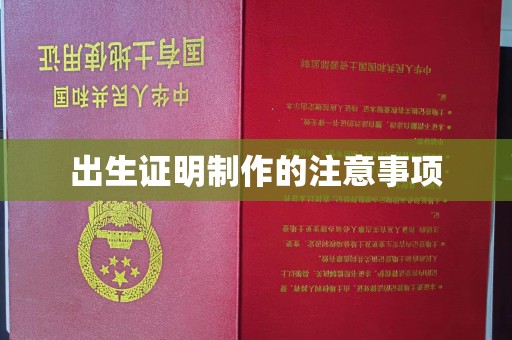 凤林出生证明制作的注意事项